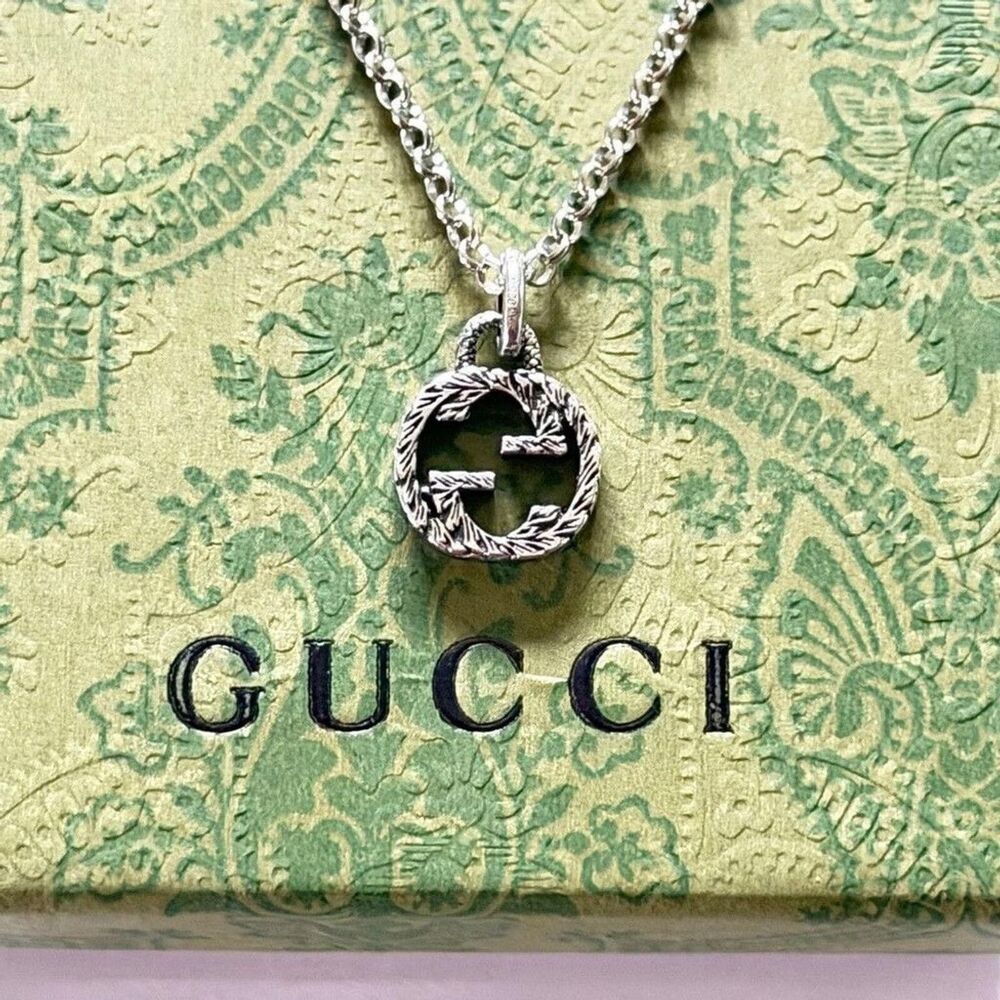 New Full Set Gucci Interlocking G Necklace  Sterling Silver